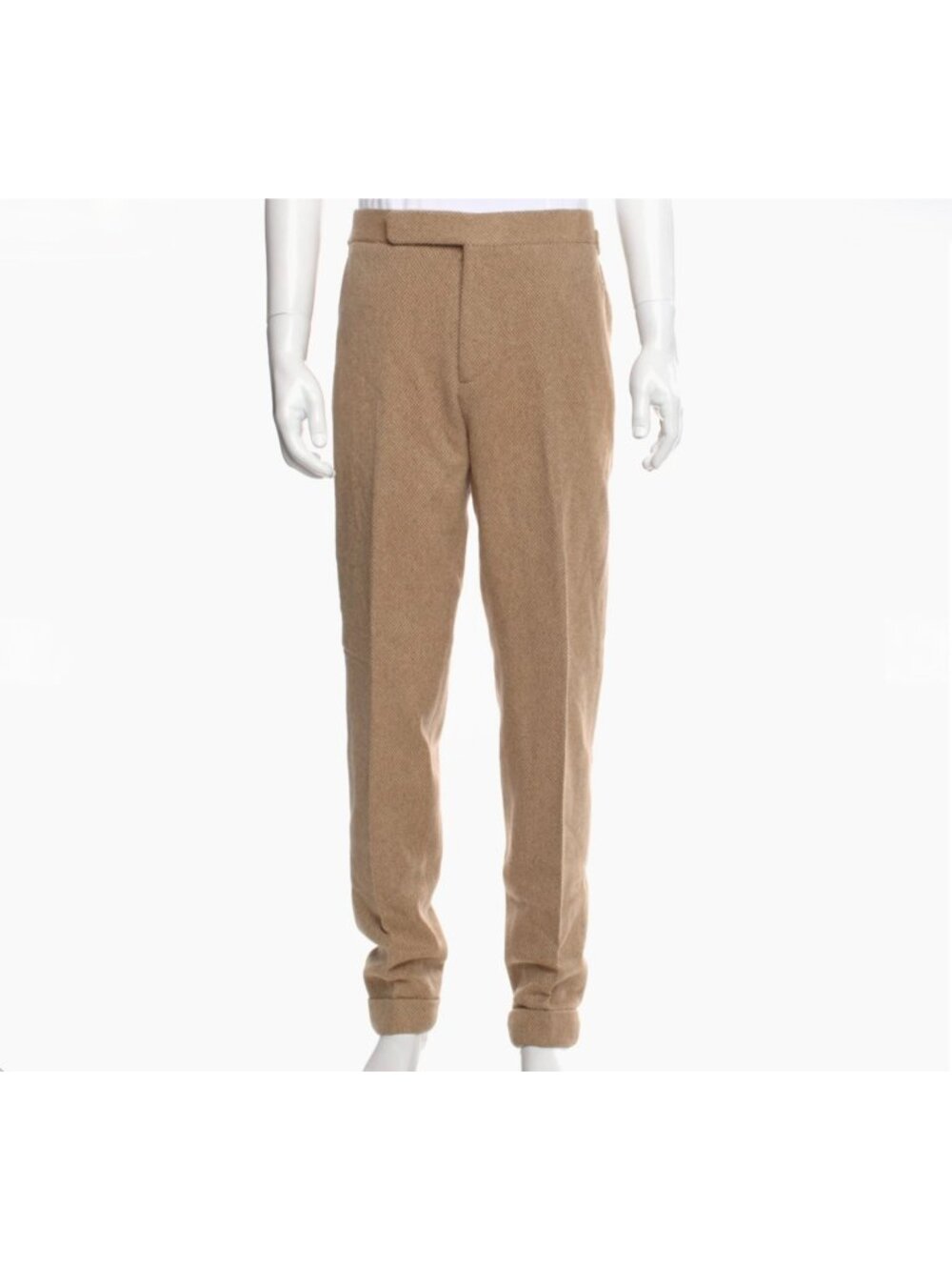 Ralph Lauren Purple Label pants sz 32 cashmere beige side buckles